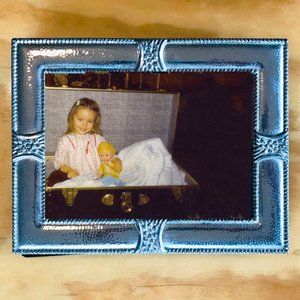 Photo Album with silver tone picture frame cover